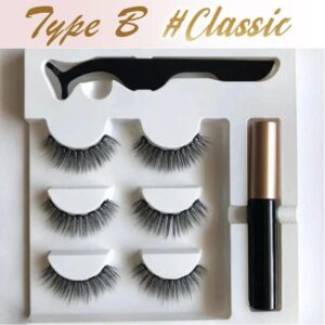 Next Level Magnetic Eyelashes and Eyeliner Set (3 Pairs Set)