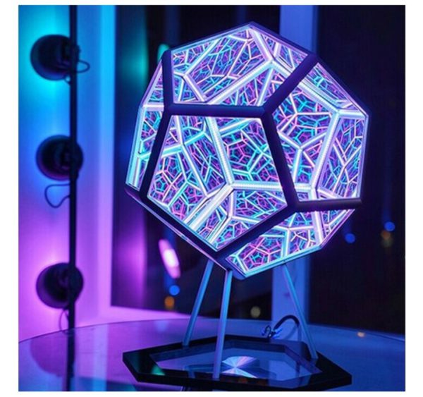 Infinite Dodecahedron Color Art Light