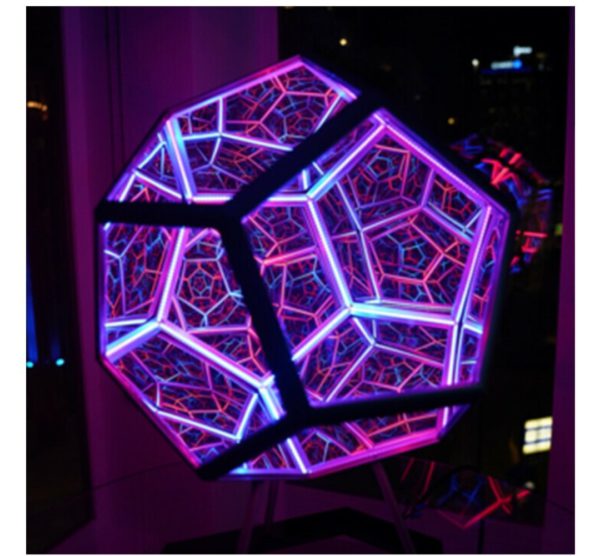 Infinite Dodecahedron Color Art Light