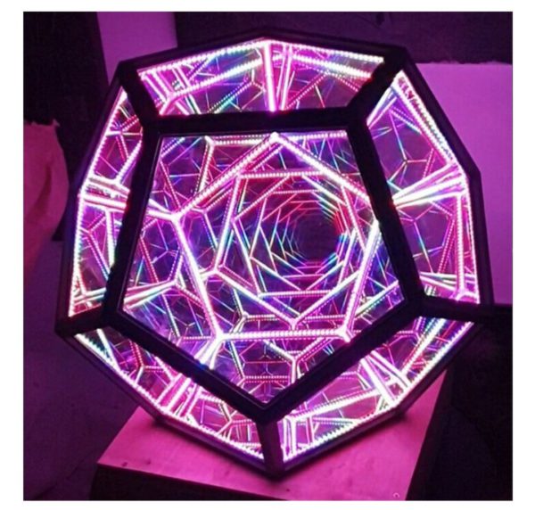 Infinite Dodecahedron Color Art Light