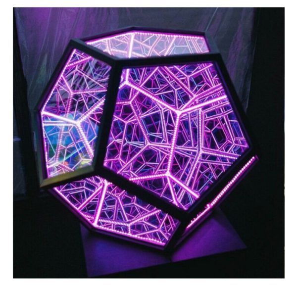 Infinite Dodecahedron Color Art Light