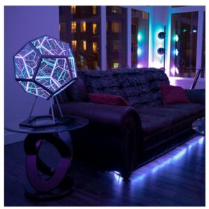 Infinite Dodecahedron Color Art Light