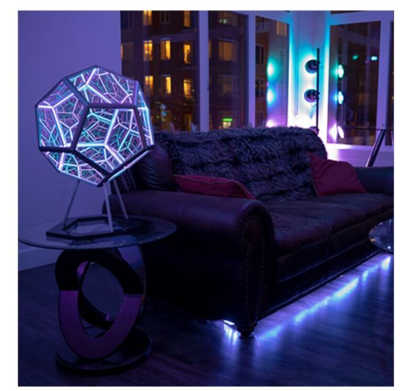 Infinite Dodecahedron Color Art Light