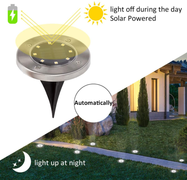 15 LED Solar Ground Lights(Made in America)