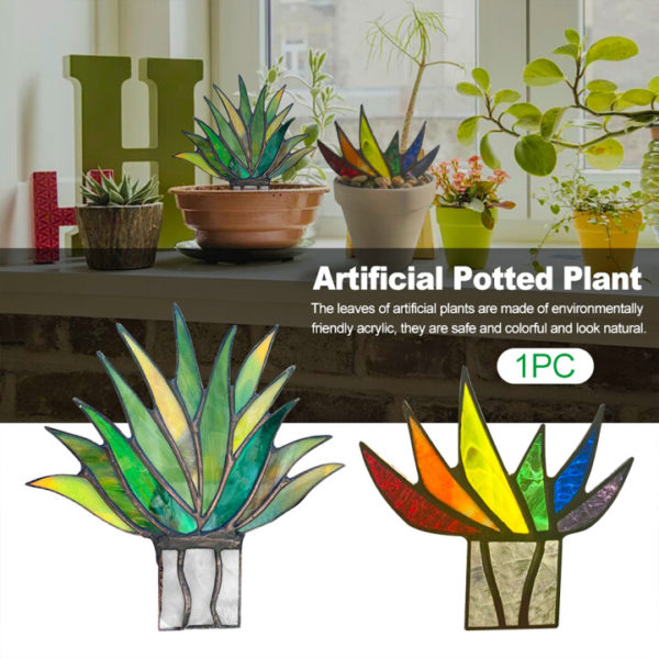 Suncatcher Stained Agave Plante-Buy More Save More