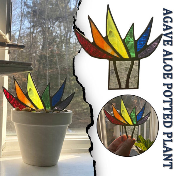 Suncatcher Stained Agave Plante-Buy More Save More