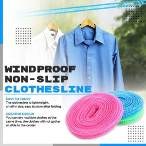 (🔥Summer Hot Sale - Save 50% OFF) Windproof Non-Slip Clothesline & Buy 2 Get Extra 30% OFF!