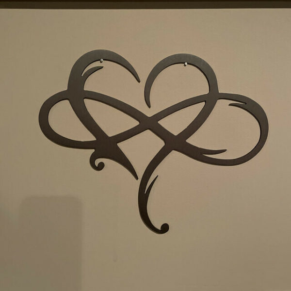 Infinity heart - Steel wall decor Metal Wall art