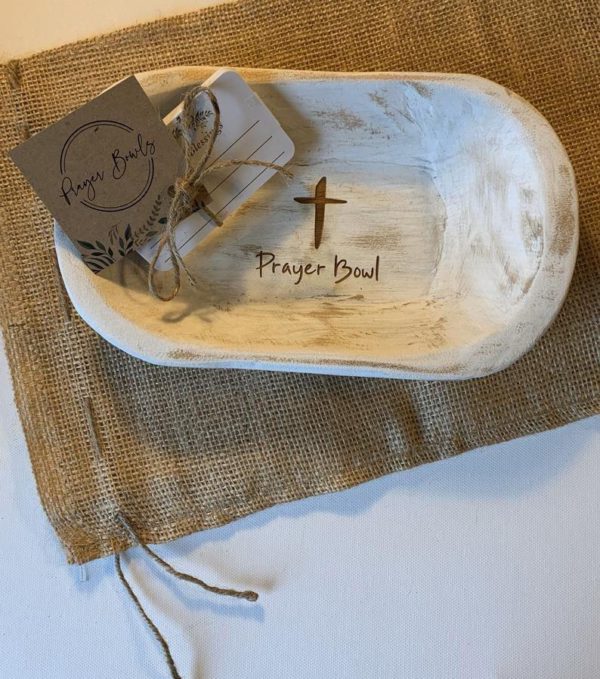 PRAYER BOWL DOUGH BOWL CROSS RELIGIOUS GIFTS