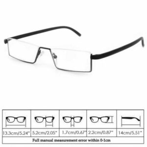 Unisex Comfy Light Half Frame Reading Glasses TR90 Resin Foldable Presbyopic Glasses