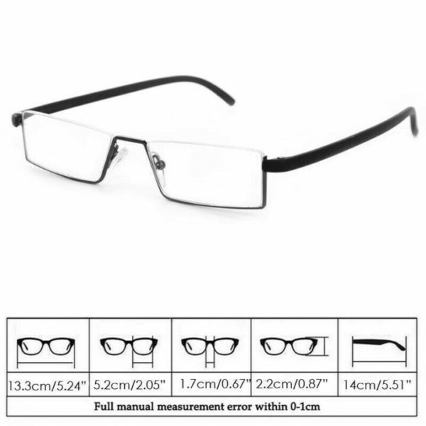 Unisex Comfy Light Half Frame Reading Glasses TR90 Resin Foldable Presbyopic Glasses