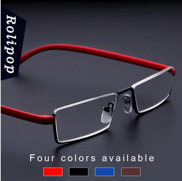 Unisex Comfy Light Half Frame Reading Glasses TR90 Resin Foldable Presbyopic Glasses