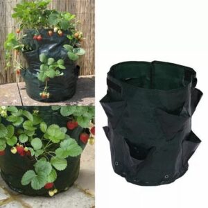 8 Pockets Potato Strawberry Planter Balcony Strawberry Planting Bag Herbs Vegetables Garden