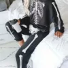 HALLOWEEN SKULL SLANTED SHOULDER SUIT