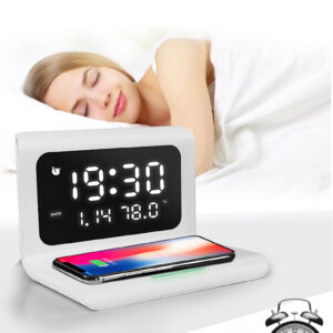 (💝Early Mother's Day Promotion 50% OFF) 2021 New Creative Wireless Phone Charging station with Digital Alarm Clock