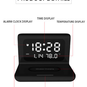 (💝Early Mother's Day Promotion 50% OFF) 2021 New Creative Wireless Phone Charging station with Digital Alarm Clock