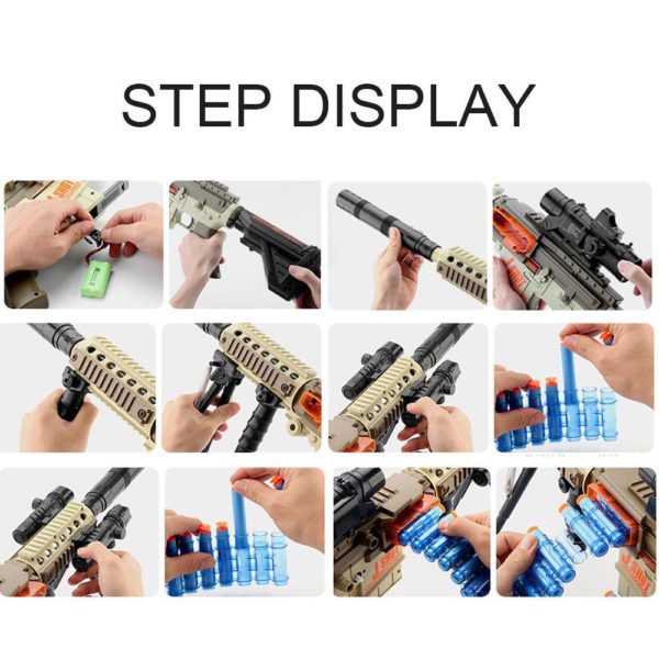 M416 M2 Gun Toy Electric Soft Hole Bullet Fun Kids Game Birthday Gift - M416