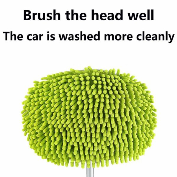 S Upgrade Three section telescopic car washing brushes mop With A Replacement Brush head cover