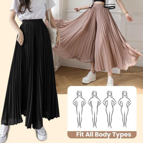 Stylish Pleated Skirt Pants