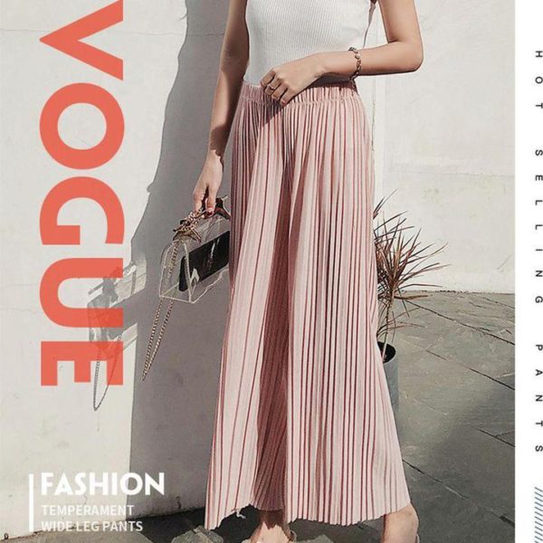 Stylish Pleated Skirt Pants