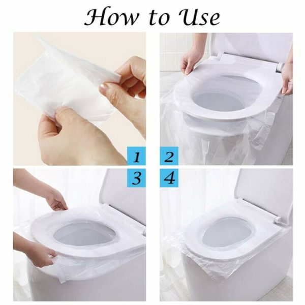 (Summer Flash Sale- 50% OFF) Biodegradable Disposable Plastic Toilet Seat Cover