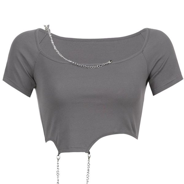 New Summer Chain Hem Asymmetric Top(Free Gift 2 Chains🎁)