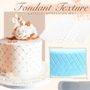 Fondant Texture Lattice Impression Mat (4Pcs Set)