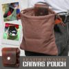 Leather Waxed Canvas Pouch