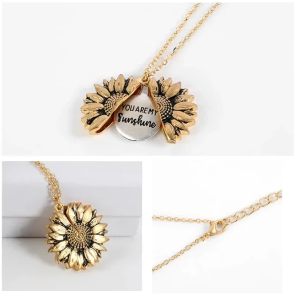 "You Are My Sunshine" Sunflower Necklace