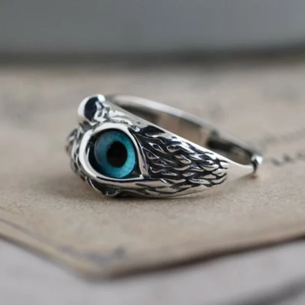 Summer Hot Sale 50% OFF - Demon Eye Owl Ring Adjustable