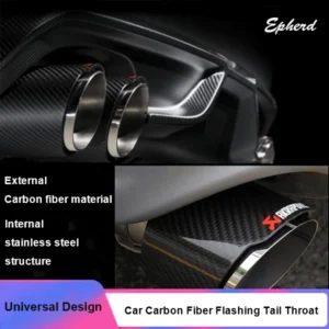 Car Carbon Fiber Fire-Breathing Tail Throat