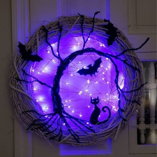 💥Halloween Sale - 50%OFF NOW💥🎃LED Halloween Wreath🎃