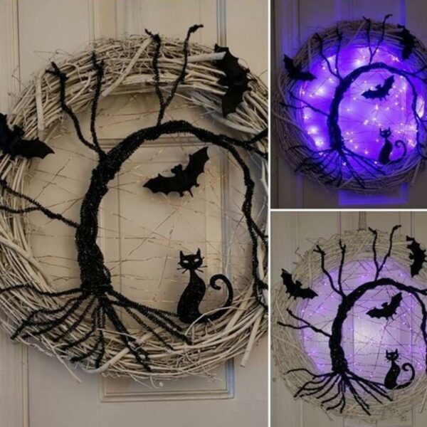 💥Halloween Sale - 50%OFF NOW💥🎃LED Halloween Wreath🎃