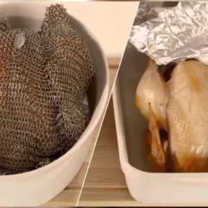 (Juicy Roasted🍗) Stainless Steel Chainmail Baking Cover