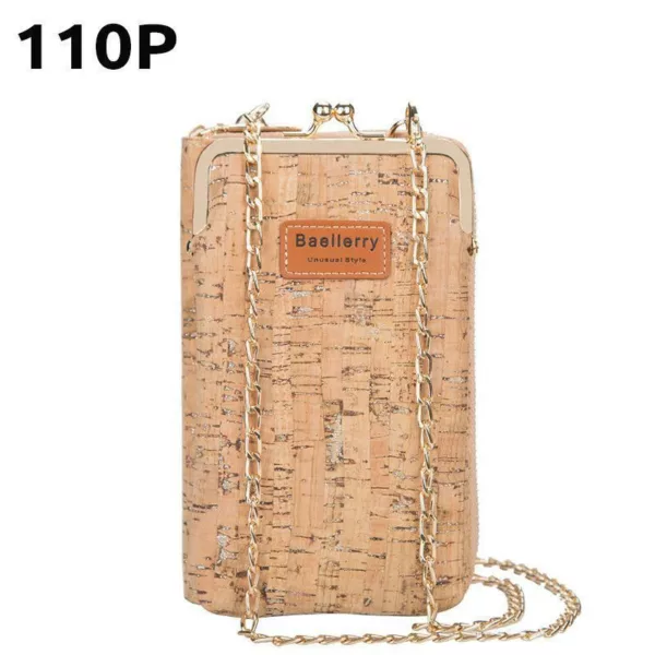 (LAST 1 DAY 68% OFF)WOOD GRAIN CHAIN CROSSBODY PHONEBAG (VERTICAL)