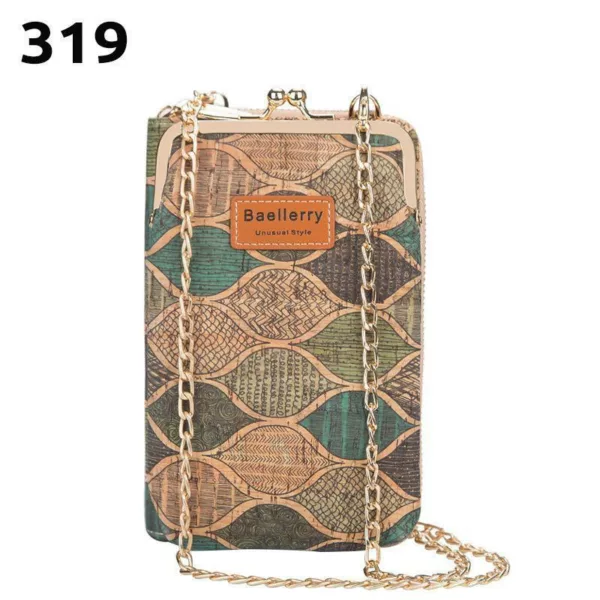 (LAST 1 DAY 68% OFF)WOOD GRAIN CHAIN CROSSBODY PHONEBAG (VERTICAL)