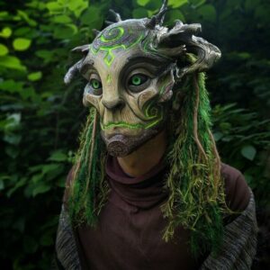 Green Man Forest Spirit Mask Costume Accessories Masks.