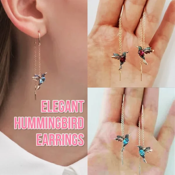 Early Christmas Hot Sale 50% OFF - Ladies Elegant Hummingbird Rhinestone Stud Earrings(Buy 2 get 10% OFF NOW)