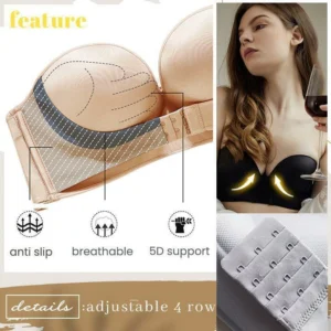 Invisible strapless non-slip sexy no steel ring tube top🎉