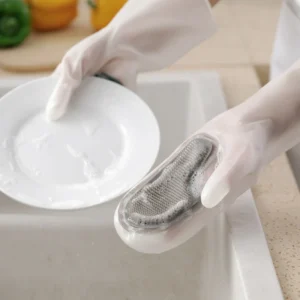 (🔥HOT SALE NOW-48% OFF)Silicone Dish Washing Gloves (🔥Buy 2 Get 2 Free)