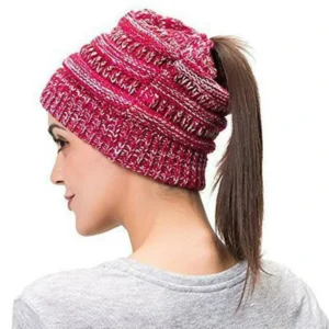 Halloween Sale - Soft Knit Ponytail Beanie Hat