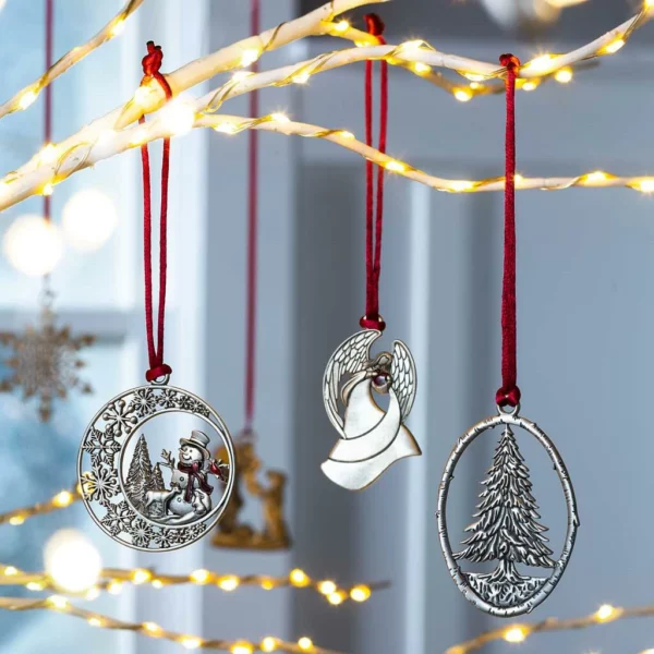 Solid Pewter Christmas Tree Ornament