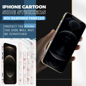 iPhone Cartoon Side Stickers (With Transparent Phone Case)