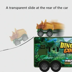 Dinosaur transport toy car with its own music and lights