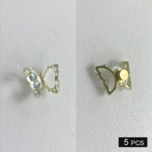 3D Crystal Butterfly Nail Charms (5PCS)