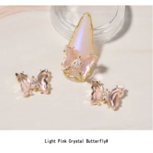 3D Crystal Butterfly Nail Charms (5PCS)