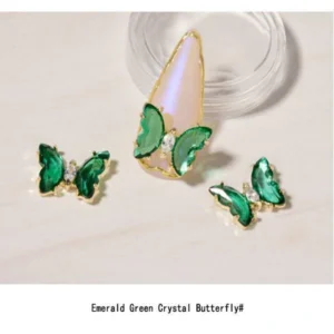 3D Crystal Butterfly Nail Charms (5PCS)