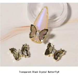 3D Crystal Butterfly Nail Charms (5PCS)