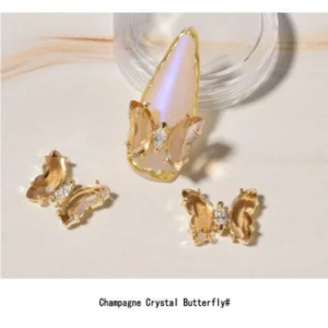 3D Crystal Butterfly Nail Charms (5PCS)