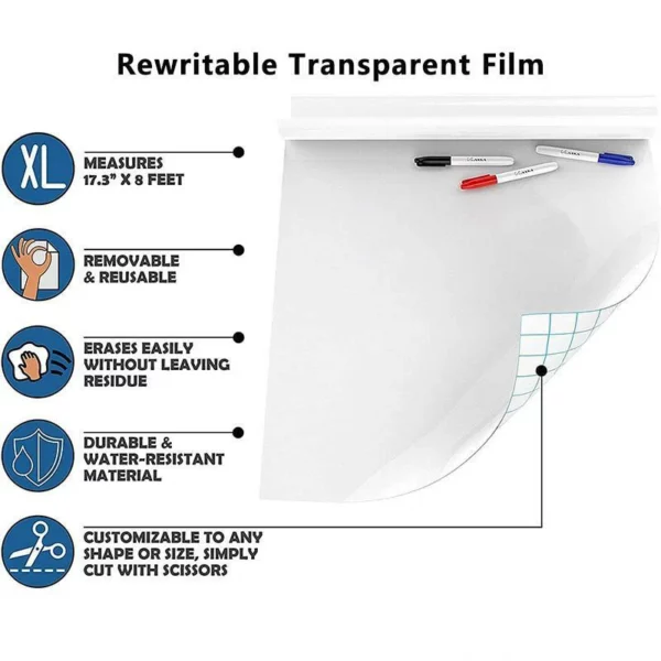 Self-adhesive Rewritable Transparent Film